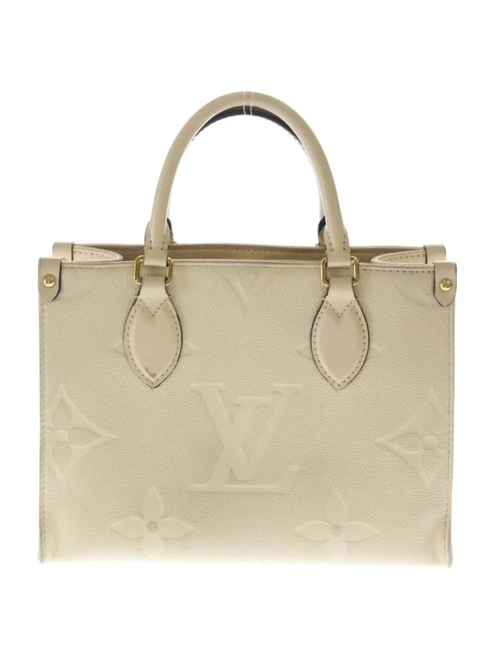 Louis Vuitton Monogram Empreinte On The Go PM Cream 2-Way Shoulder Bag Ivory